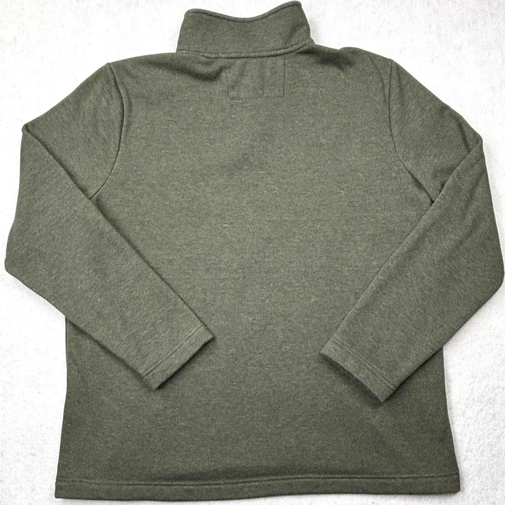 Banana Republic Mens XL Olive Green Snap Mock Neck Fleece Pullover‎ 514826-00